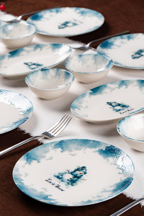 Hermia Set de desayuno Kardan Adam de 16 piezas en porcelana